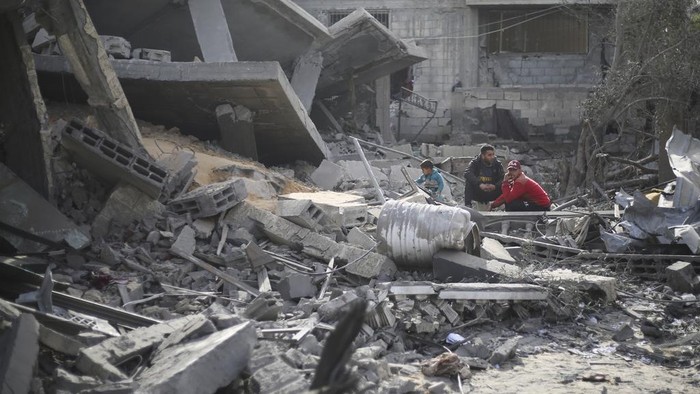 Ilustrasi kehancuran di Rafah akibat gempuran Israel/foto tidak berkaitan langsung dengan artikel (Foto: detikNews/AP)