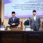 DPRD Sumsel Sampaikan Rekomendasi Terhadap LKPJ TA-2025 kepada Gubernur