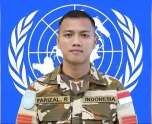 Prajurit TNI dari Yonif 113/Jaya Sakti, Praka Farizal Rhomadhon, tergabung dalam misi penjaga perdamaian PBB UNIFIL, gugur akibat serangan artileri penjajah Zionis Israel di Lebanon Selatan, Minggu malam (29/3/2026).(Foto: IG/@farizalrmdn17)