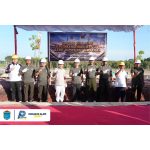 Wabup OI Dampingi Pangdam Letakkan Batu Pertama Pembangunan Masjid Danau Biru