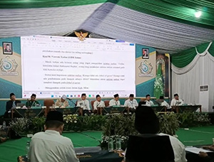Pembahasan sidang komisi di Muktamar Ke-35 NU di Jombang, Jawa Timur, Sabtu (29/8/2026). AFU.ID/ HO-PBNU