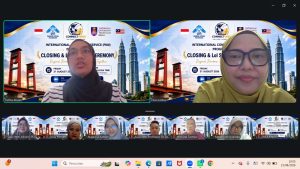 Perwakilan mahasiswa dan dosen dari UIN Raden Fatah Palembang dan UiTM Malaysia dalam sesi Closing Ceremony International PKM Program 2026.