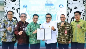 Penandatanganan Nota Kesepakatan dan Rencana Kerja pada Kamis, 10 September 2026. Ketua Komisi A DPRD Kabupaten Bandung, H. Uus Haerudin Firdaus, S.H.I., turut menghadiri kegiatan tersebut.