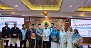 Buya Amirsyah saat membuka acara Training For Trainer (TFT) Metode Baca Tulis Hafal Quran Gerakan Dala yang diselenggarakan oleh Lembaga Wakaf MUI di Aula Buya Hamka, Kantor MUI Pusat, Jakarta Pusat, Jumat (9/10/2026). Foto:MUI/ Sadam